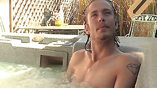 Cheerful Derrick Dickem jerking off poolside solo Big Boobs Porn Video